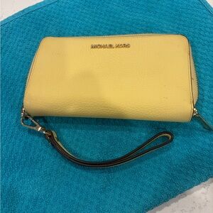 Michael Kors Lemon Wristlet Clutch